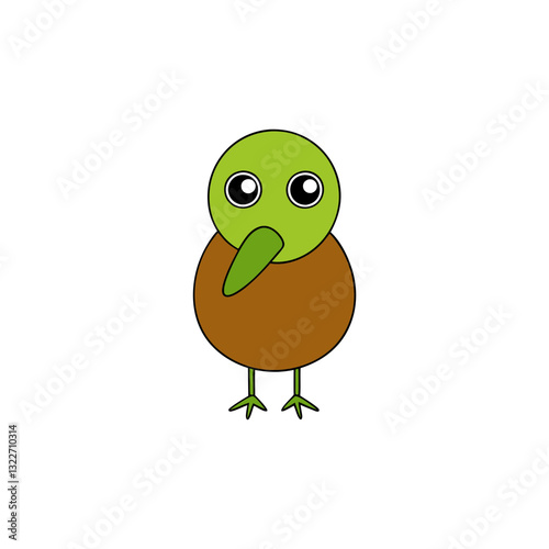 Cute kiwi cartoon vector
