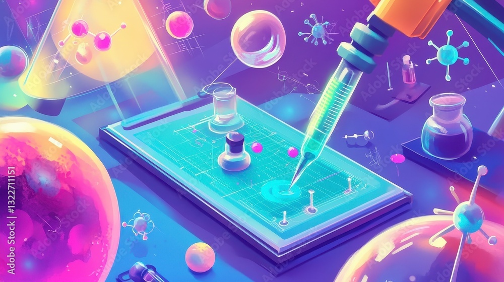 Obraz premium Colorful Scientific Exploration