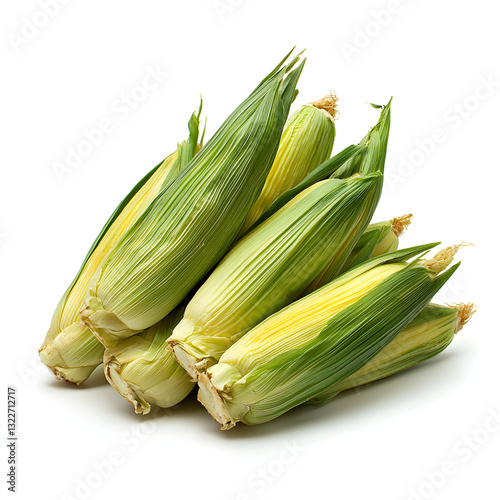 Wallpaper Mural Fresh Organic Sweet Corn Cobs: Healthy Green Vegetables for Summer Harvest & Cooking Recipes Torontodigital.ca