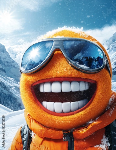 Cheerful LOL Emoticon Showing Laughter Expression, Funny Laughing Emoji