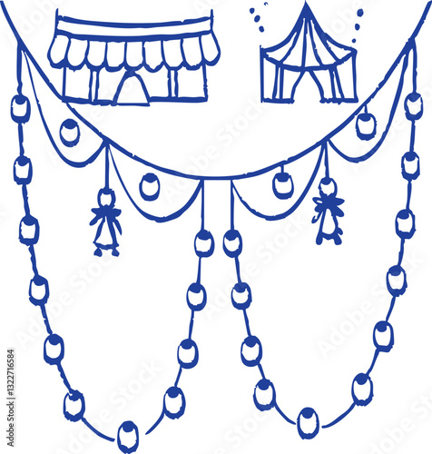 Colorful Mardi Gras mask with beads and feathers, symbolizing celebration and joy