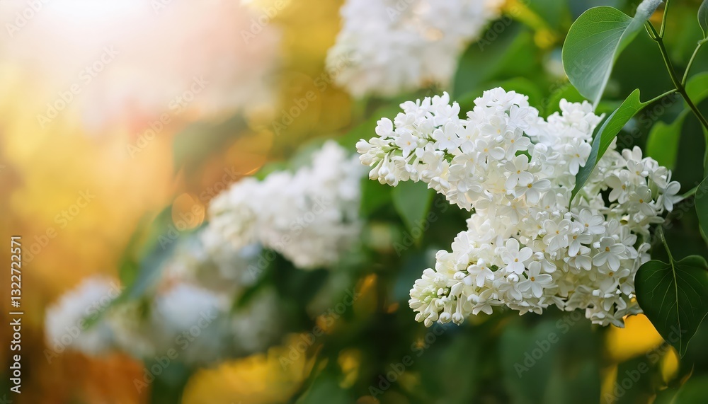 Vibrant White Lilac Blossoms in a Spring Garden Syringa in Bloom Radiating Serene Elegance and Pure Delight in a Quaint Outdoor Setting Vibrant White Lilac Blossoms in a Spring Garden Syringa in Bloom Radiating Serene Elegance and Pure Delight in a Quaint Outdoor Setting