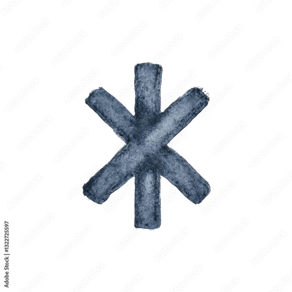 Fototapeta premium A distinctive, stylized star-shaped object in a cool, icy tone.