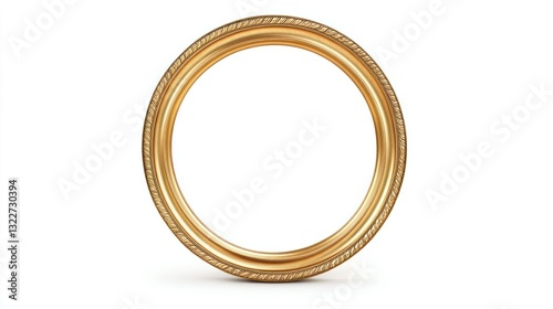 Gold round frame, white backdrop (1)