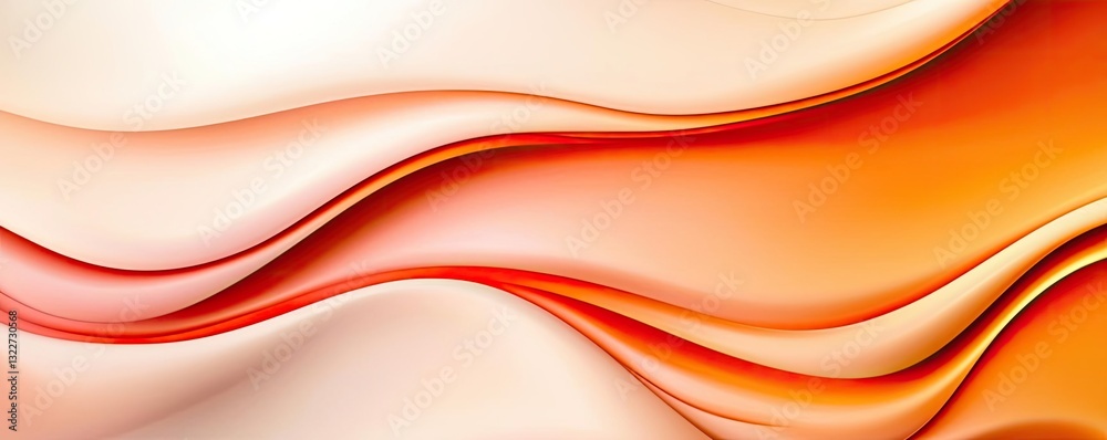 Naklejka premium Abstract landscape background concept. Abstract wavy background in warm tones of orange and cream, perfect for design projects.