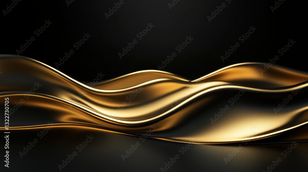 custom made wallpaper toronto digitalGold waves flow dark background