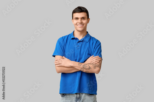 Handsome young man in styli...