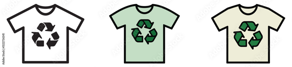 Recycled TShirt Design Template Eco Friendly Green White Black Apparel Sustainable Clothing Fashion Illustration Vector Graphic Print Recycled TShirt Design Template Eco Friendly Green White Black Apparel Sustainable Clothing Fashion Illustration Vector Graphic Print