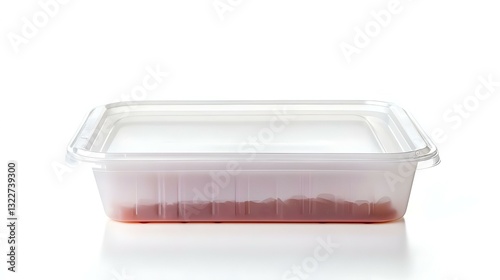Plastic Food Container Isolated on White Background