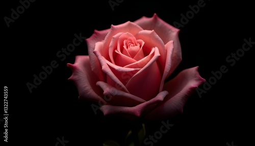 A close-up of a pink rose covered in delicate morning dew, its petals slowly unfurling in a mesmerizing time-lapse. 