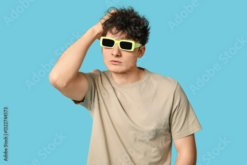 Handsome young man in styli...