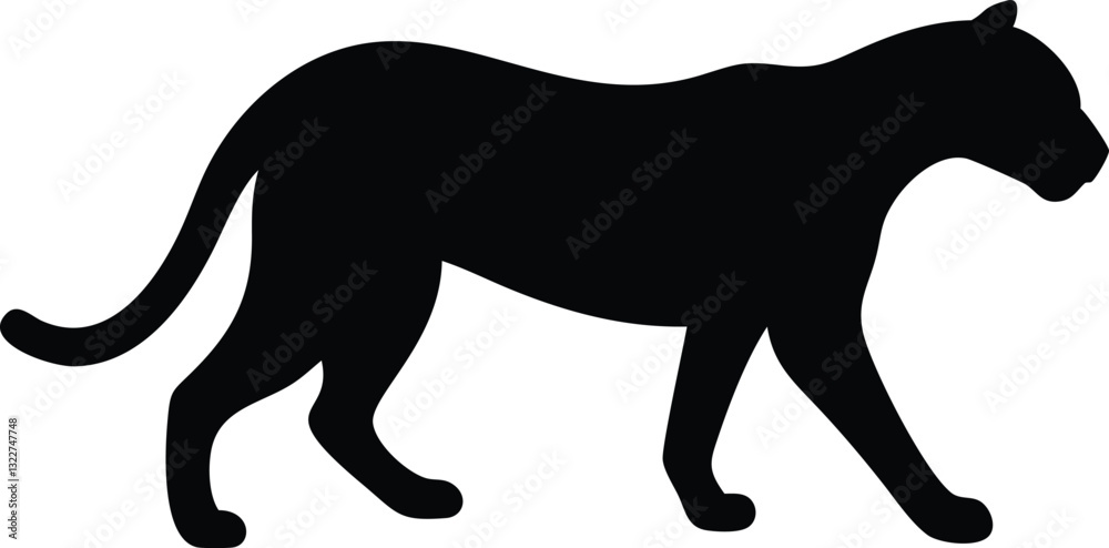 Naklejka premium Panther cat wild animal vector logo design