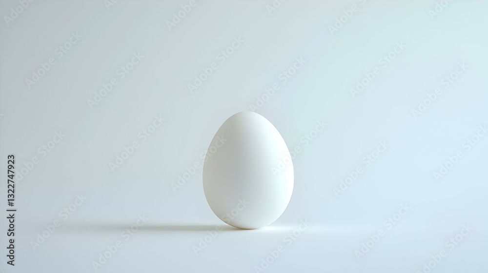 A single free range organic egg with a white A single free range organic egg with a white