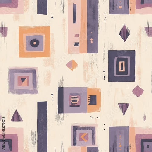 Geometric Pastel Textile Pattern for Creative Design