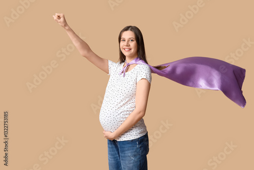 Beautiful young pregnant wo...