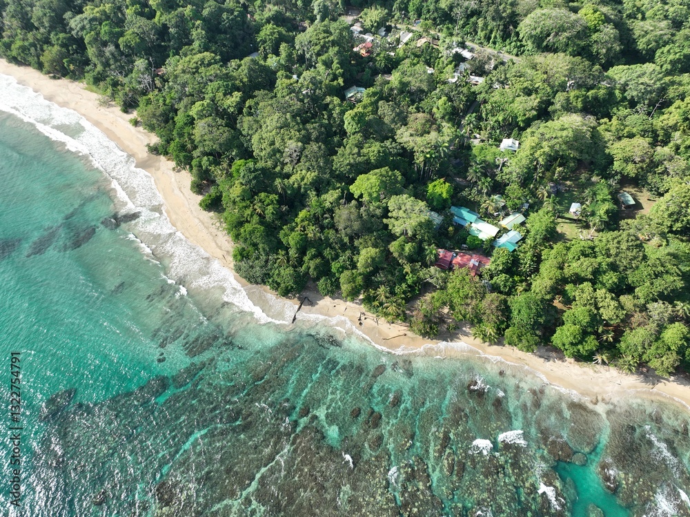 Playa Cocles and Limon coastline, Costa Rica's beautiful Caribbean