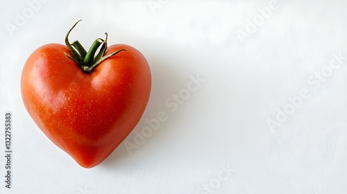 Tomat Merah Bentuk Hati Segar Terisolasi Latar Belakang Putih