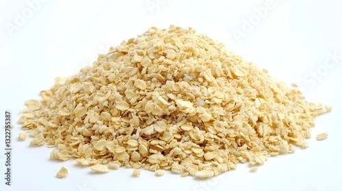 Oatmeal Serpih Terisolasi Dengan Latar Belakang Putih