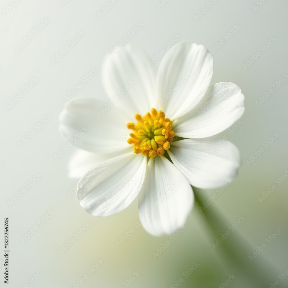 Delicate beige-white gypsophila bloom, macro shot against pure white , flower, spring, subtle