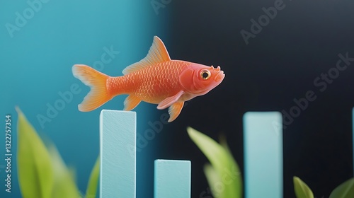 Upward business graph showcasing market progress stock growth and economic achievement