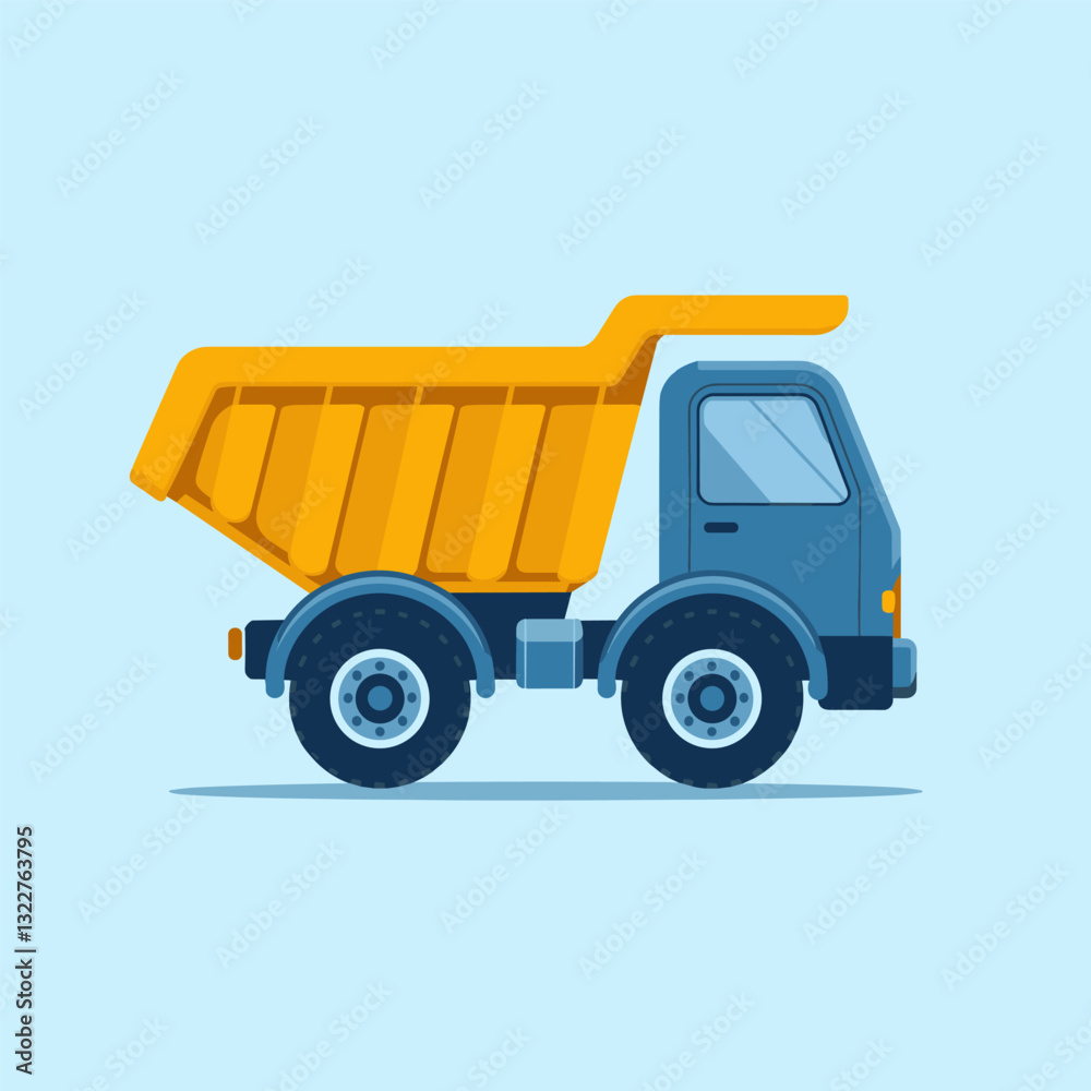 Powerful Dump Truck with a Hydraulic Tipping System Powerful Dump Truck with a Hydraulic Tipping System