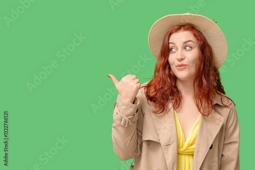 Beautiful young redhead wom...