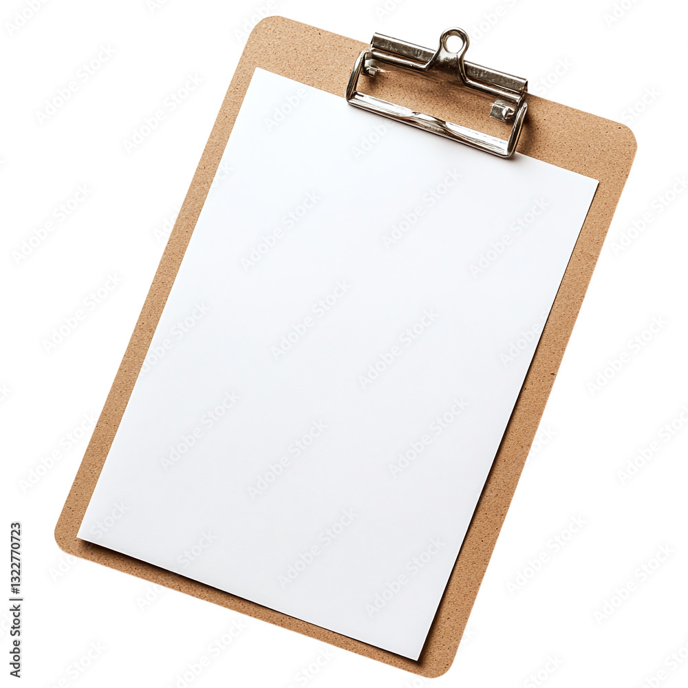 Blank paper clipboard cut out. Isolated on a transparent background. Blank paper clipboard cut out. Isolated on a transparent background.