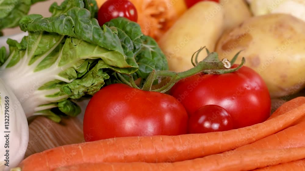 Fresh Organic Vegetables Display Fresh Organic Vegetables Display