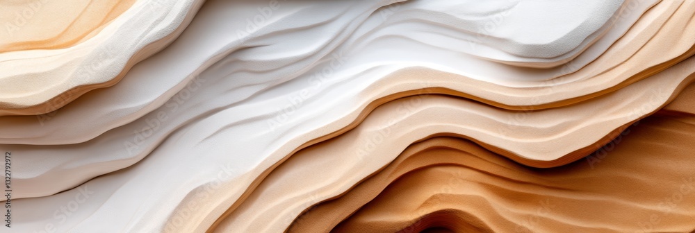 Fototapeta premium Layered Rock Strata Canyon Walls Abstract - Abstract symbolizing geological formations, earth tones, natural textures, flowing lines, and layered formations