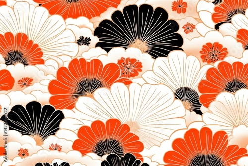 japanese seamless pattern in oriental geometric traditional style.