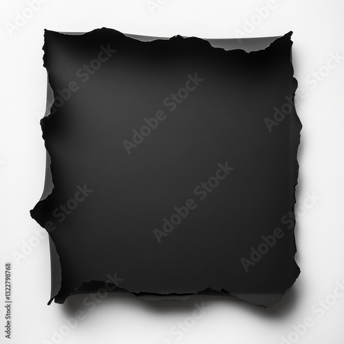 Dynamic Black Paper with Shadows Creating Contrasting Visual Depth