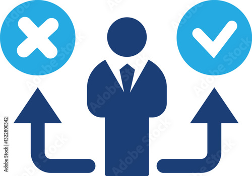 Business icon, Business team, meeting, partnership, startup, planning, company, management, profit and successful key icon, blue color