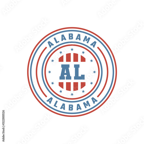 Alabama circle stamp badge
