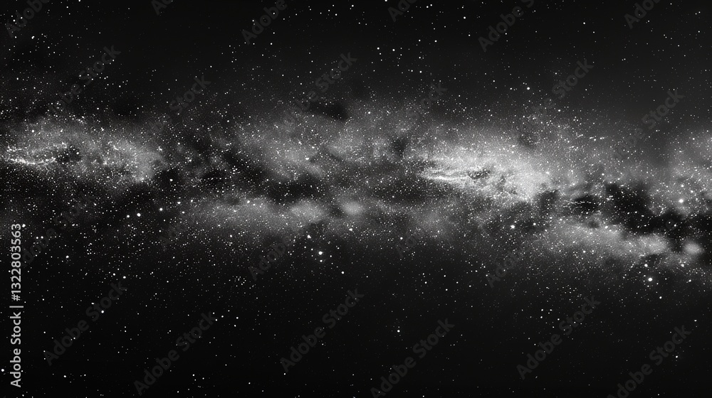 Obraz premium _Night_sky_dark_galactic_background