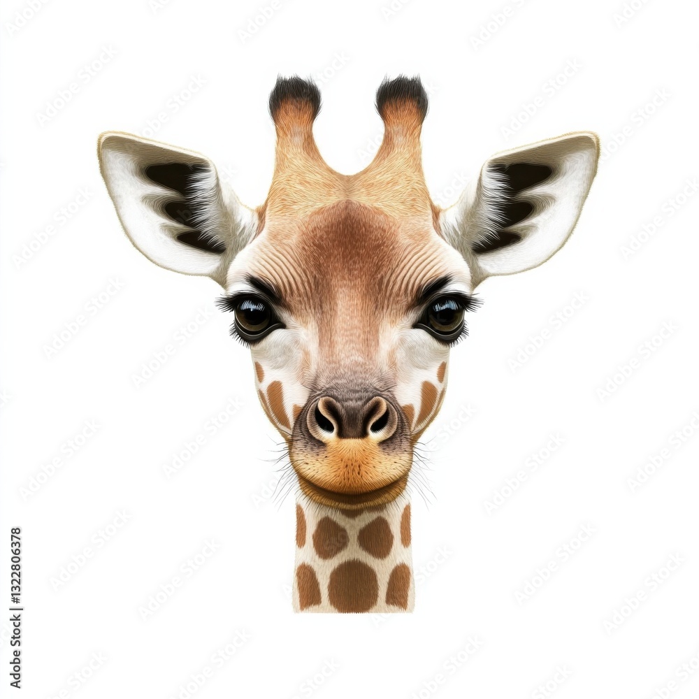 Obraz premium Create Delightful Designs for Home Decor Featuring a Giraffe Portrait