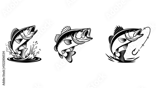 Intense Fish Jumping Out of Water, Perfect for Fishing Enthusiasts