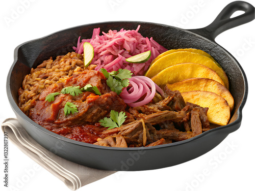 Cochinita Pibil is a flavorful, slow-cooked Mexican pork dish, seasoned with achiote and citrus. 