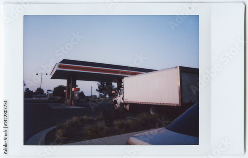 Instax View of Gas Station in western United States photo