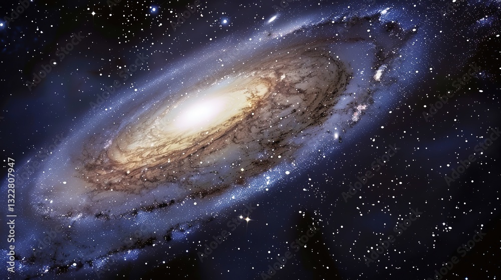 Obraz premium Space_dark_galactic_background