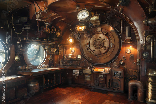 Intriguing Steampunk Hideout Featuring Challenging Mechanical Puzzles and Ingenious Inventions with Distinct Retro-Futuristic Visual Flair