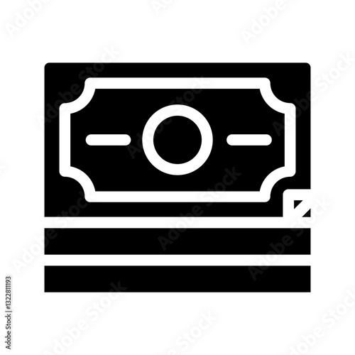   stack  cash  money  bills  finance  banking  transaction  currency  payment  wealth Solid icon