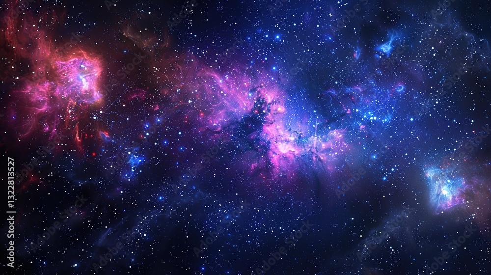 Naklejka premium Starry_night_sky_Star_galaxy_black_galactic_background