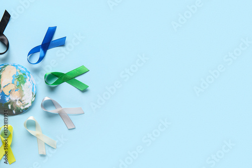 Colorful ribbons and paper ...