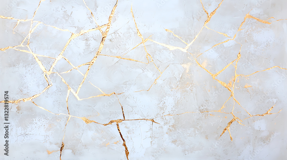 Fototapeta premium Elegant gold veins on abstract white background artistic design modern aesthetic minimalist environment creative perspective