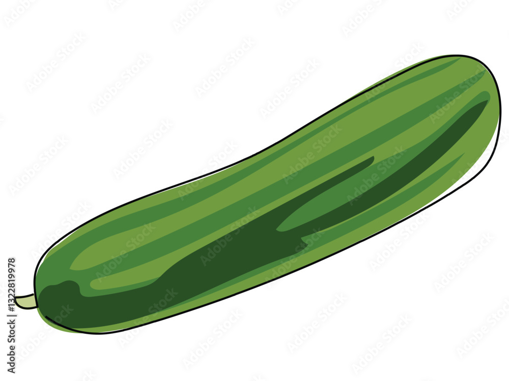 Cucumber continuous line pattern on a white background Cucumber continuous line pattern on a white background