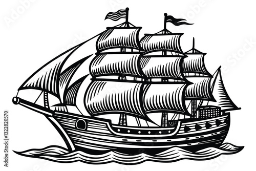 boat silhouettes with white background
