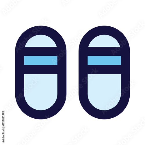 slippers icon for illustration