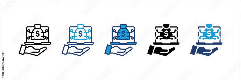 Digital Asset Multi Style Icon Set Digital Asset Multi Style Icon Set