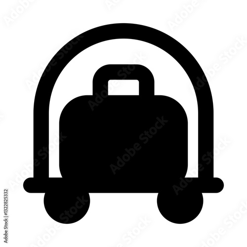 baggage cart icon for illustration