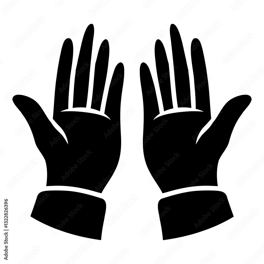 Obraz premium hand prayer icon vector